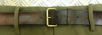 Swedish Army Unique Vintage Brown Leather Trouser Belt - All Sizes Lot1