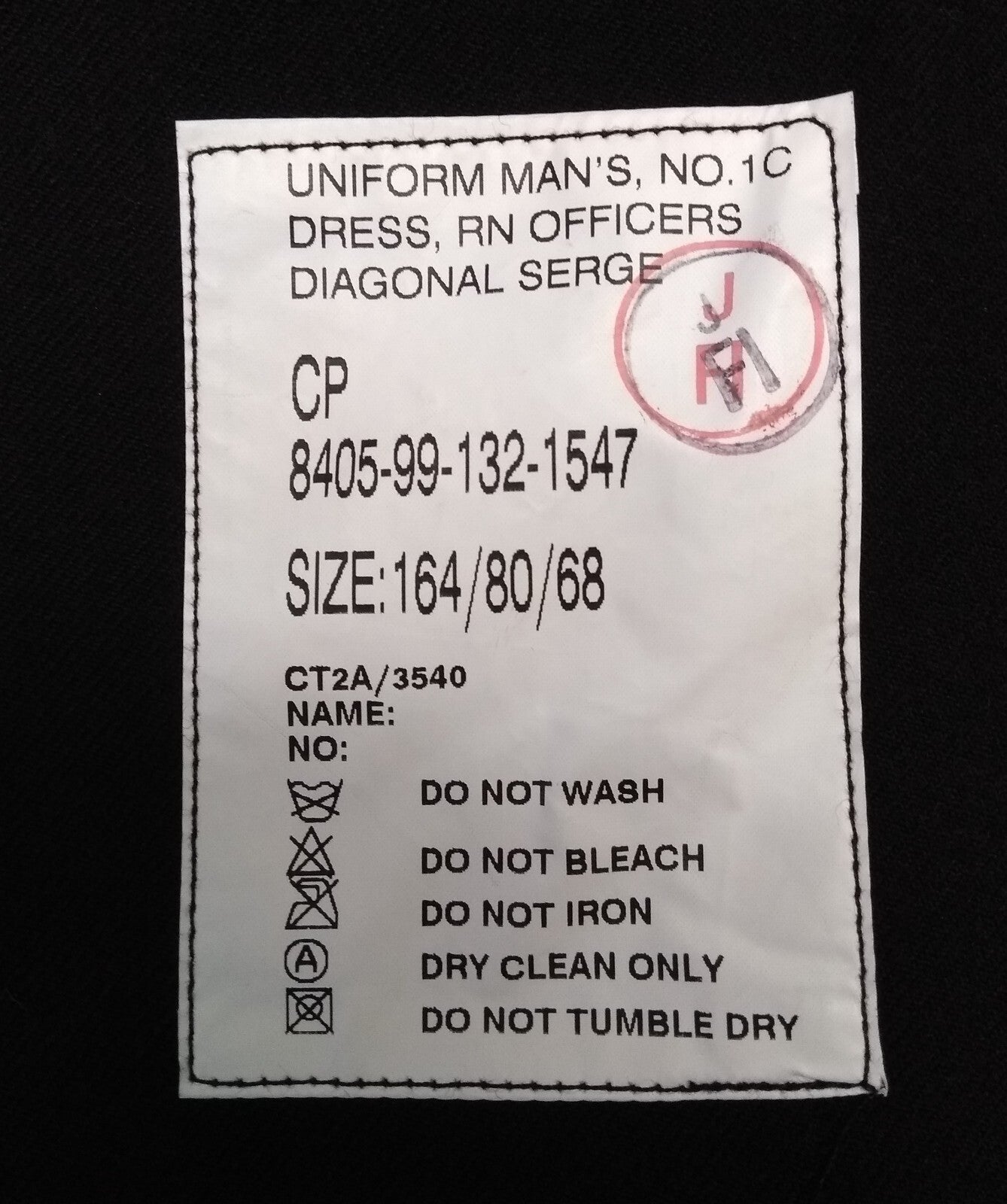 No1C Dress Royal Jacket British Navy 8 Button Size 164/80/68cm