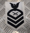 Genuine Vintage U.S USN Navy Issue C.P.O Chief Petty Officer Litho Patch