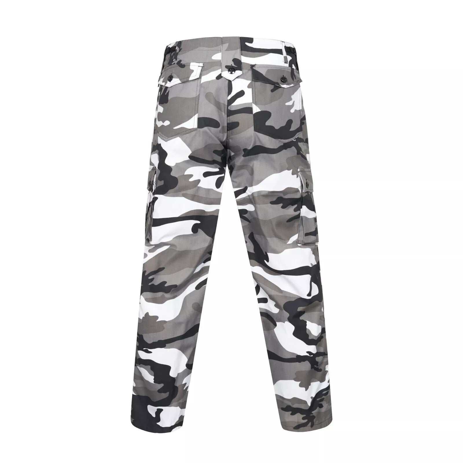 Winter Camo Trousers Urban Camouflage Pattern Utility / Combat Pants 24"-28"