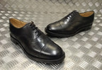 Genuine British Army Black Leather Mens PMS Service Shoes w Toe Caps Size 14M