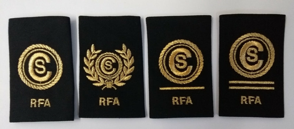 Genuine British Royal Navy RFA Royal Auxiliary Fleet Rank Slides 1 Pr Assorted