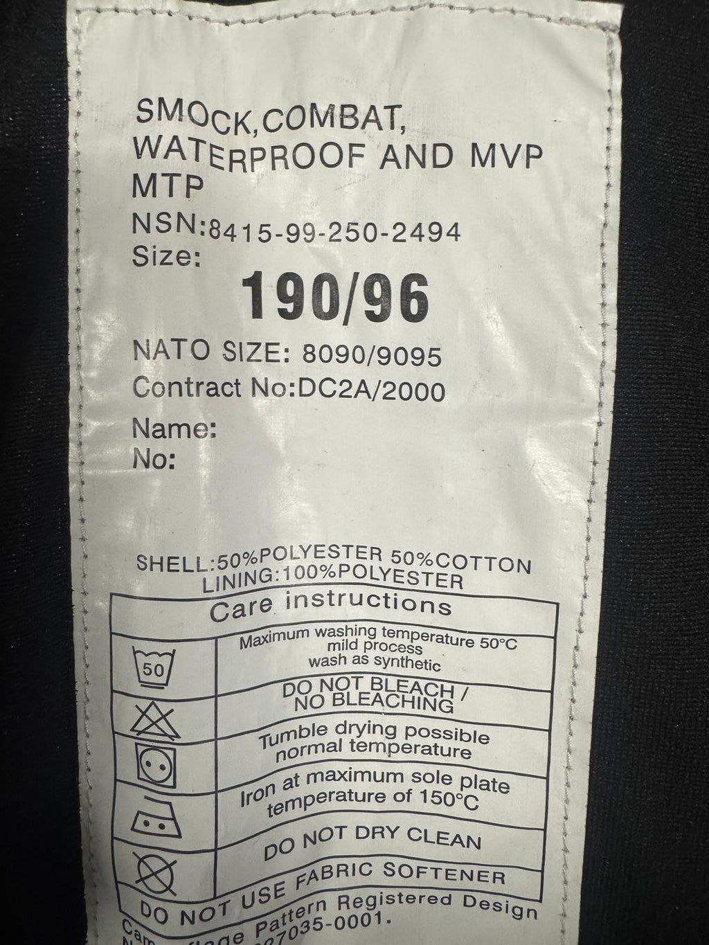 British MTP Smock Windproof and MVP Combat Jacket 190/96cm