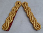 Shoulder Cords Gold 2 Ply with Red Back Straps British Made New