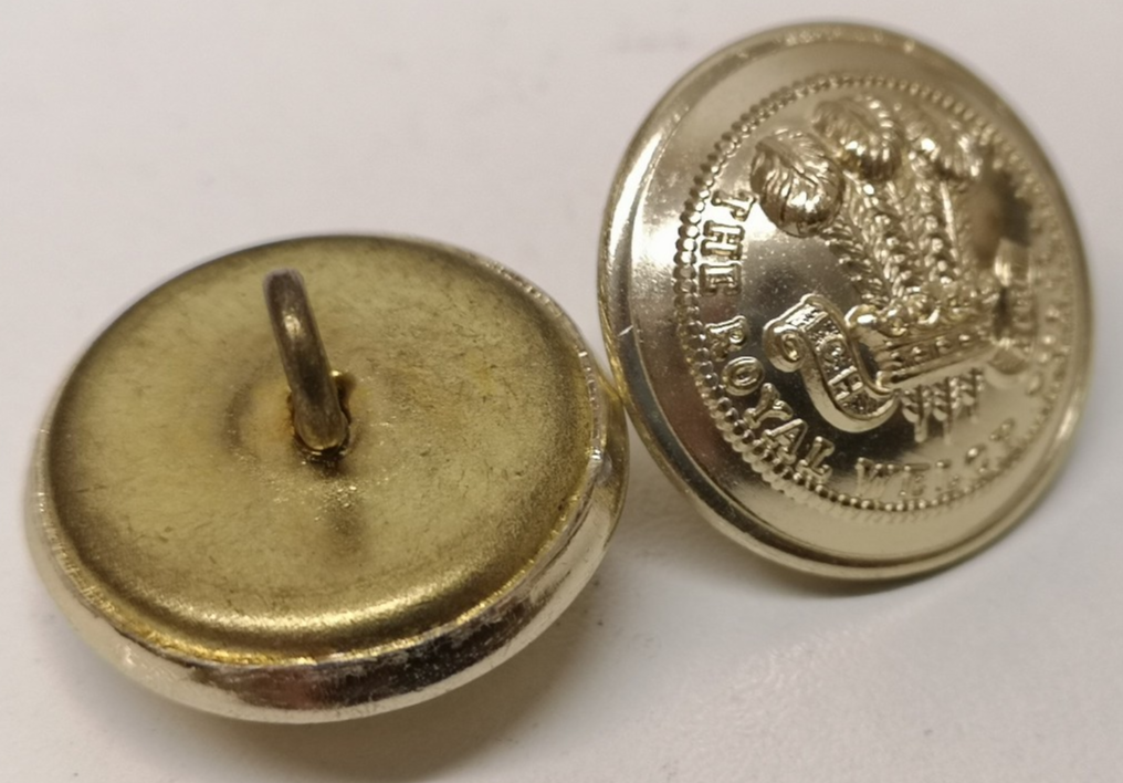 The Royal Welch Fusiliers RWF Insignia Gilt Buttons 40L British Army x6