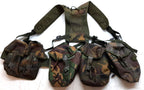 Airborne Army Webbing British DPM Camo Assault Belt Yoke & Assorted Pouches (4)