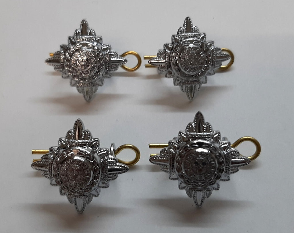 Genuine Rank Pips Silver 2 Pairs Tria Juncta In Uno X4