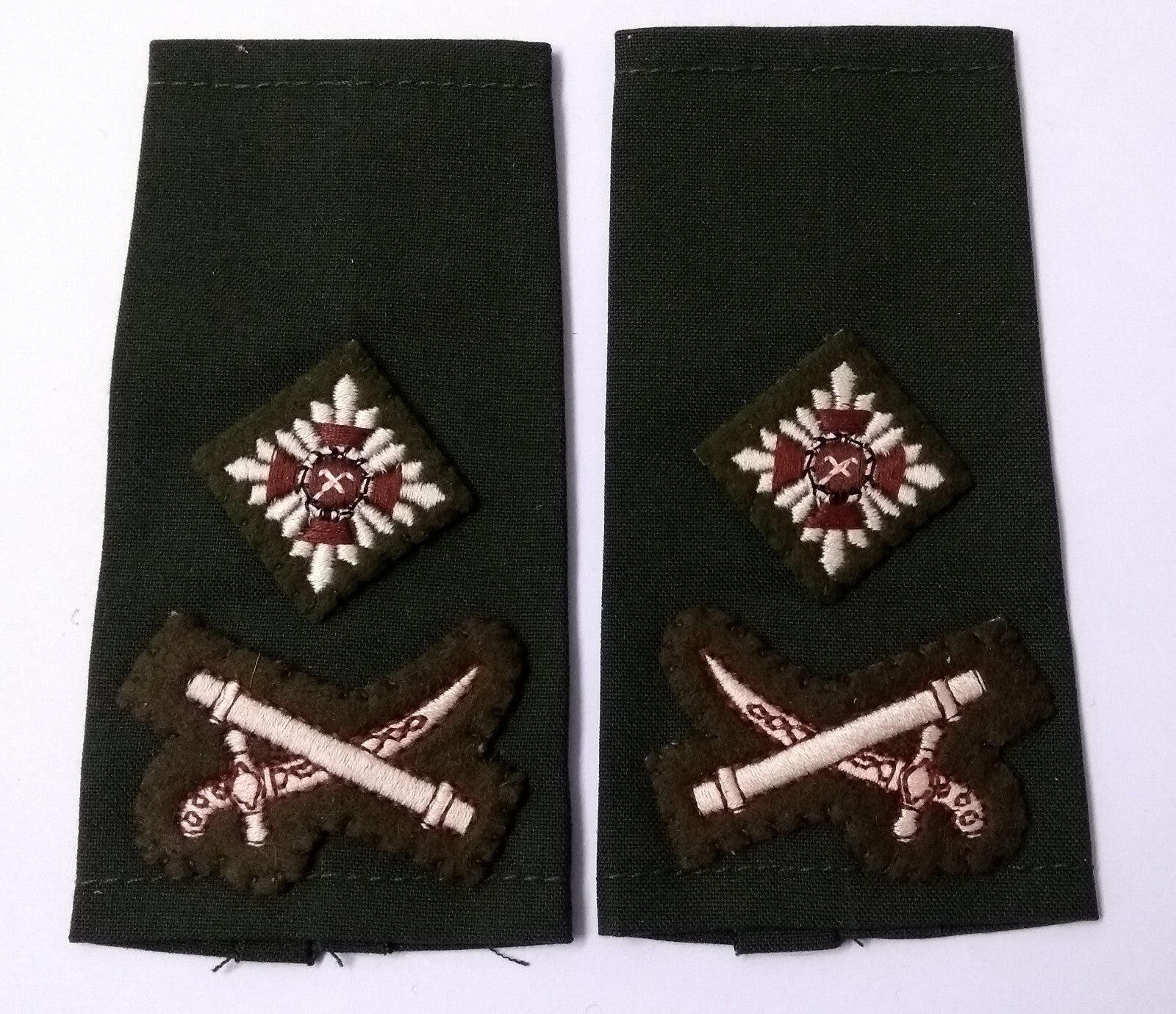Vintage Major General Green Army Shoulder Slides Uniform Epaulettes Unissued