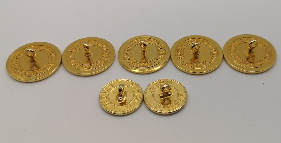 Royal Dragoon Guards RDG Flat British Army No1 Jacket Buttons Set of 7