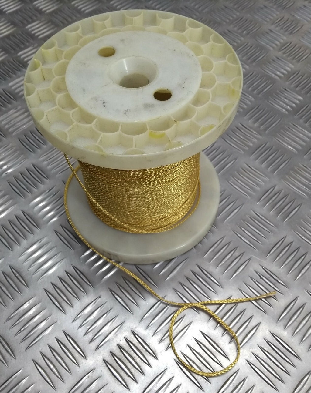 Genuine British Made Issue Dark Gold Mylar 3mm Tubular Cord NEW