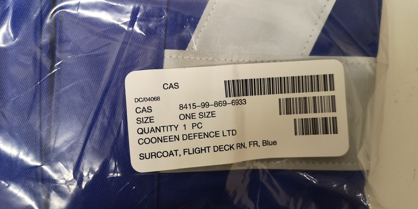 High Visibility Vest Surcoat Green or Blue Flight Deck Royal Navy RN