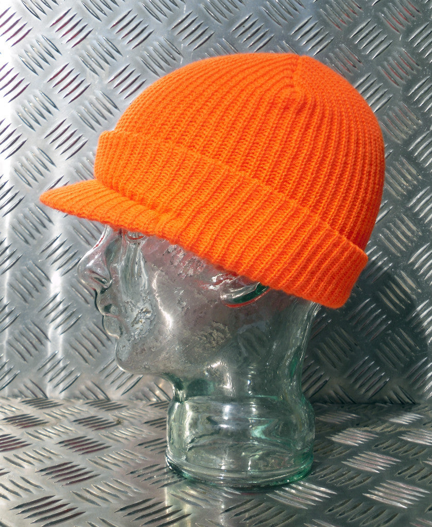 Orange Beanie / Peak Hat / Radar Cap - One size - NEW