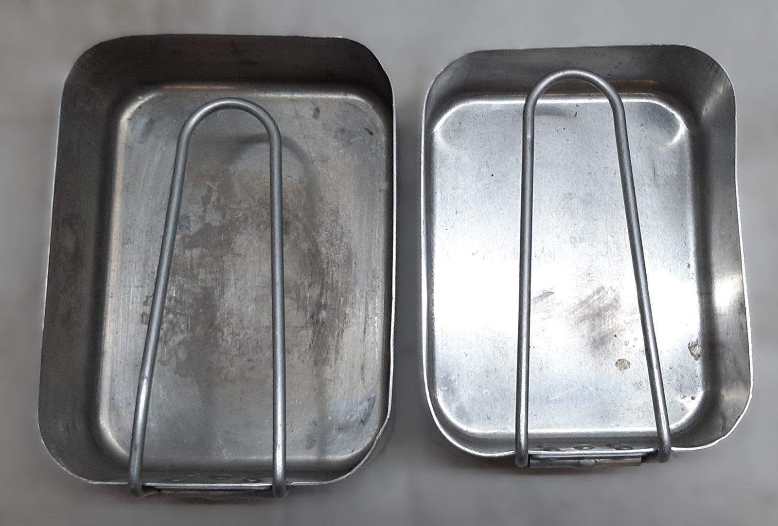 Army Mess Tins Field Cooking Pans British Old Pattern Small and Large