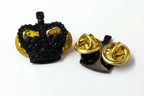 Black Crown 5/8" Subdued Officers Rank Crown Snap Pin X2 GIM156