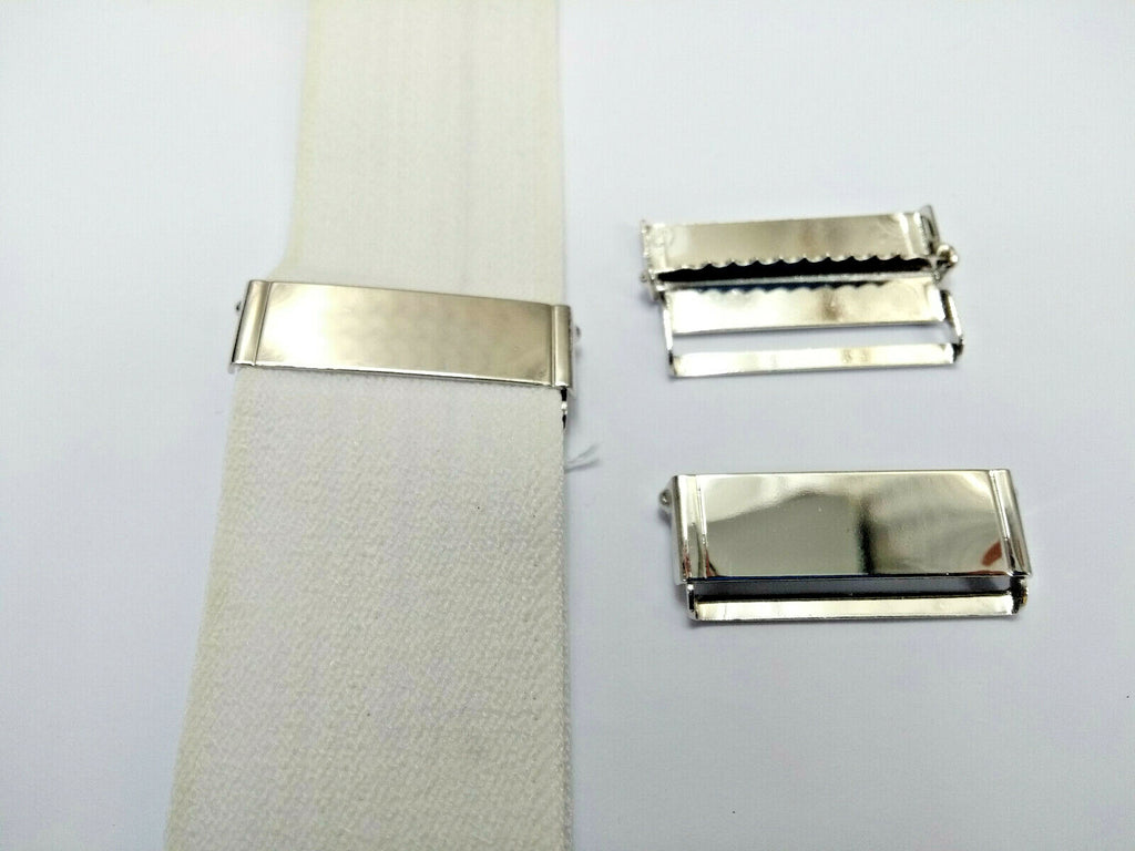 Metal Brace Clip Adjuster Plain Silver Colour 1½''(38mm) Inside Strap Hole NEW