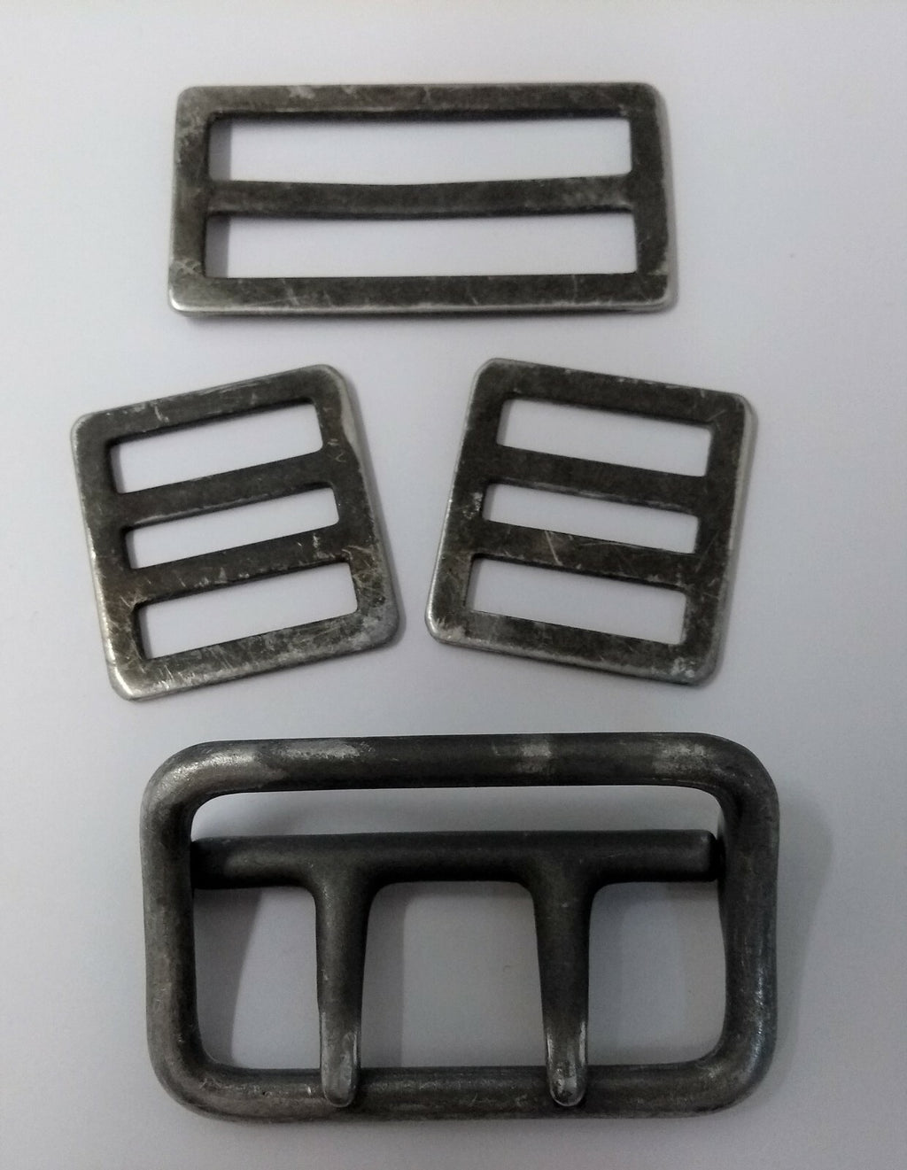 Webbing Belt Double Prong Buckle Slider & Buckles D Rings Vintage issue