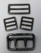 Webbing Belt Double Prong Buckle Slider & Buckles D Rings Vintage issue