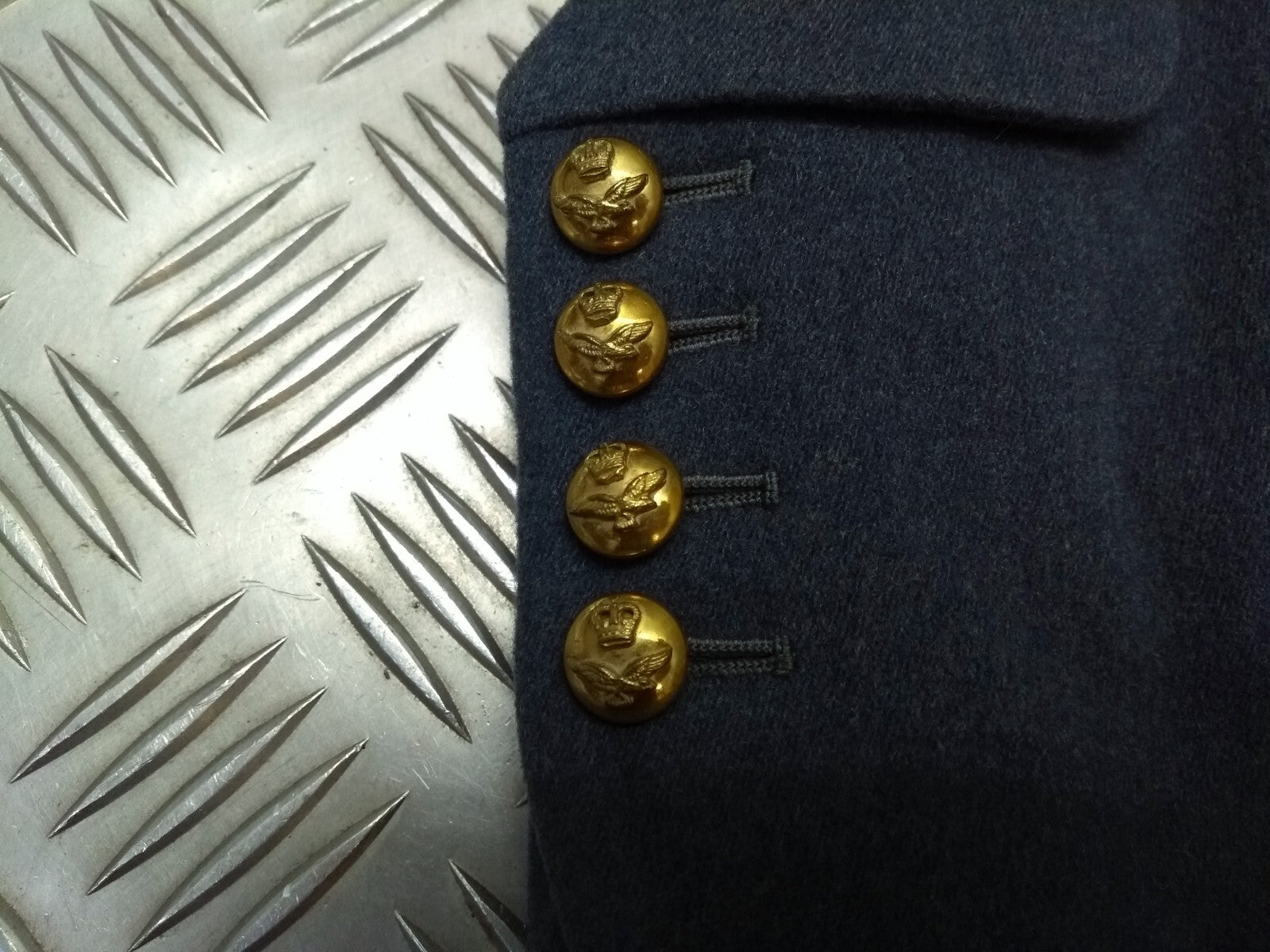 RAF Royal Air Force Vintage Mess Dress Waistcoat Airforce Blue Grey Colour with Marks