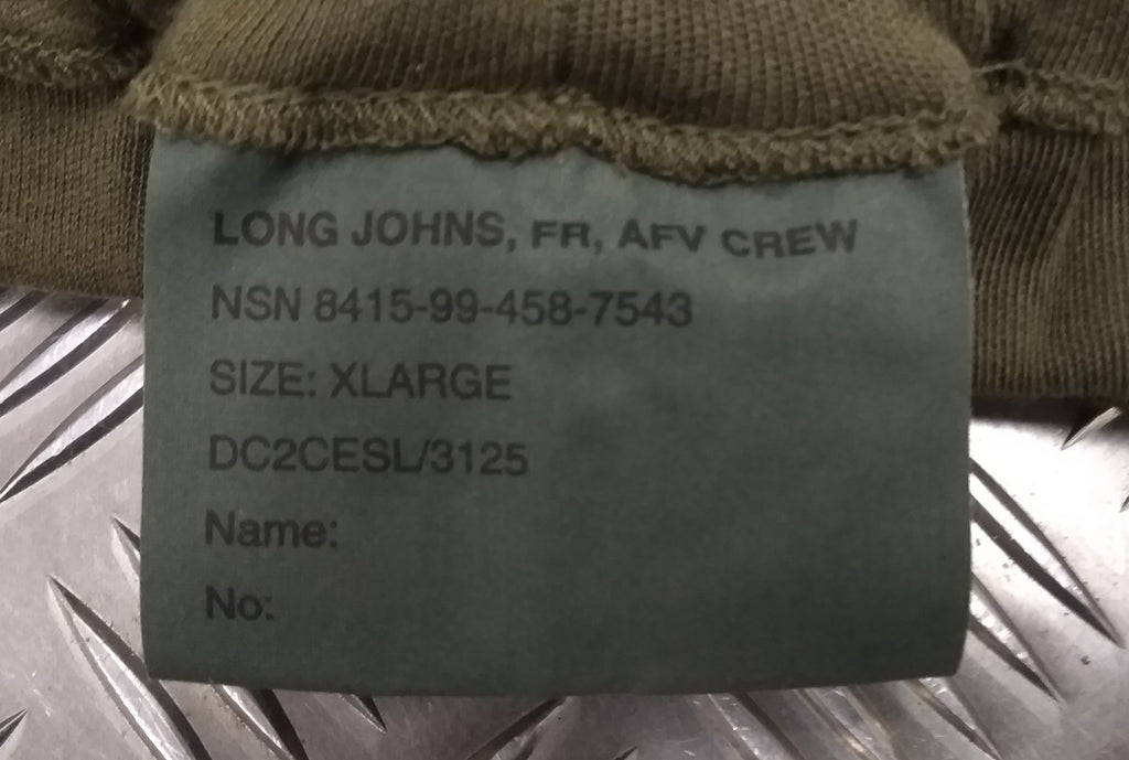 British Forces Long John / Thermal Underwear FR Fire Resistant AFV Crew