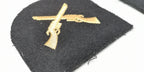 Royal Navy Qualification Cloth Patches Gold/Red on Black set of 7