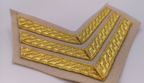 Lancers Regiments Patch 3 Chevron Sergeant Gold on White
