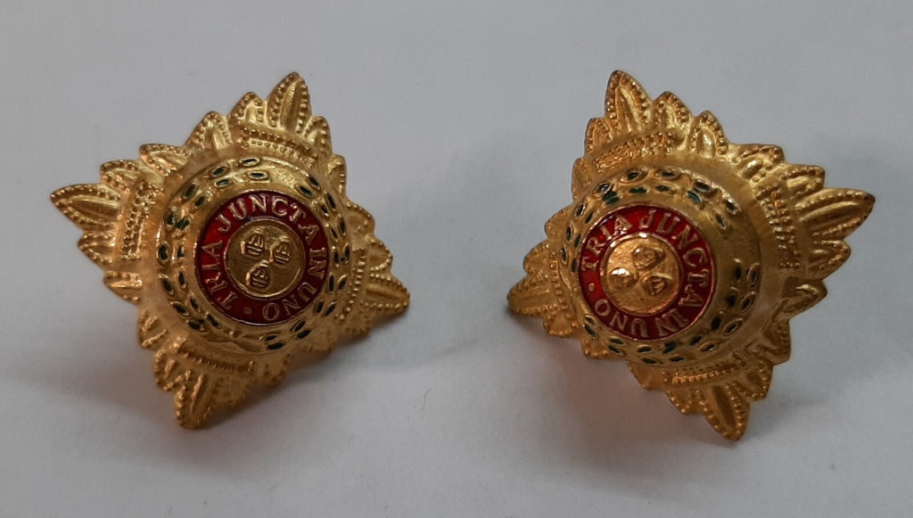 Vintage 2nd LT Rank Pips British Army Stars Dress Pattern Screw Post x2