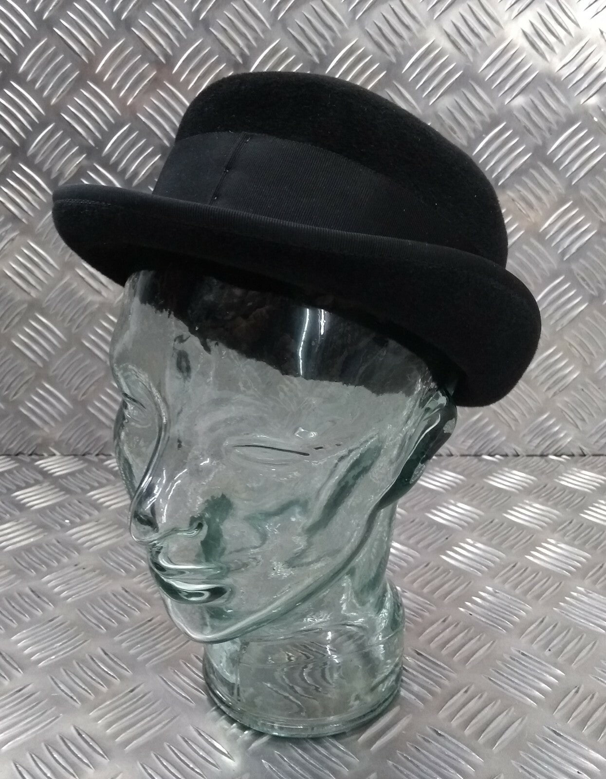 Genuine UK Made Failsworth Black Fashion Felt Hat Curled Rim Small FWS1