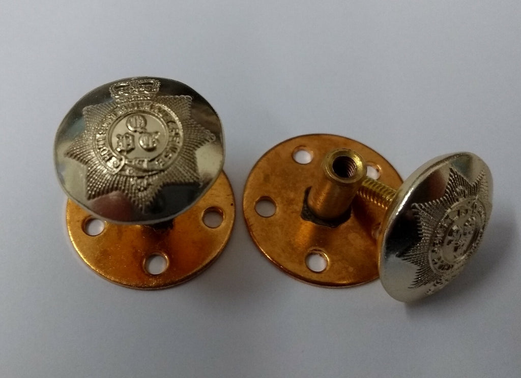 Genuine British Army Queens Dragoons Guards Screw Mount Buttons 30L ASBT43