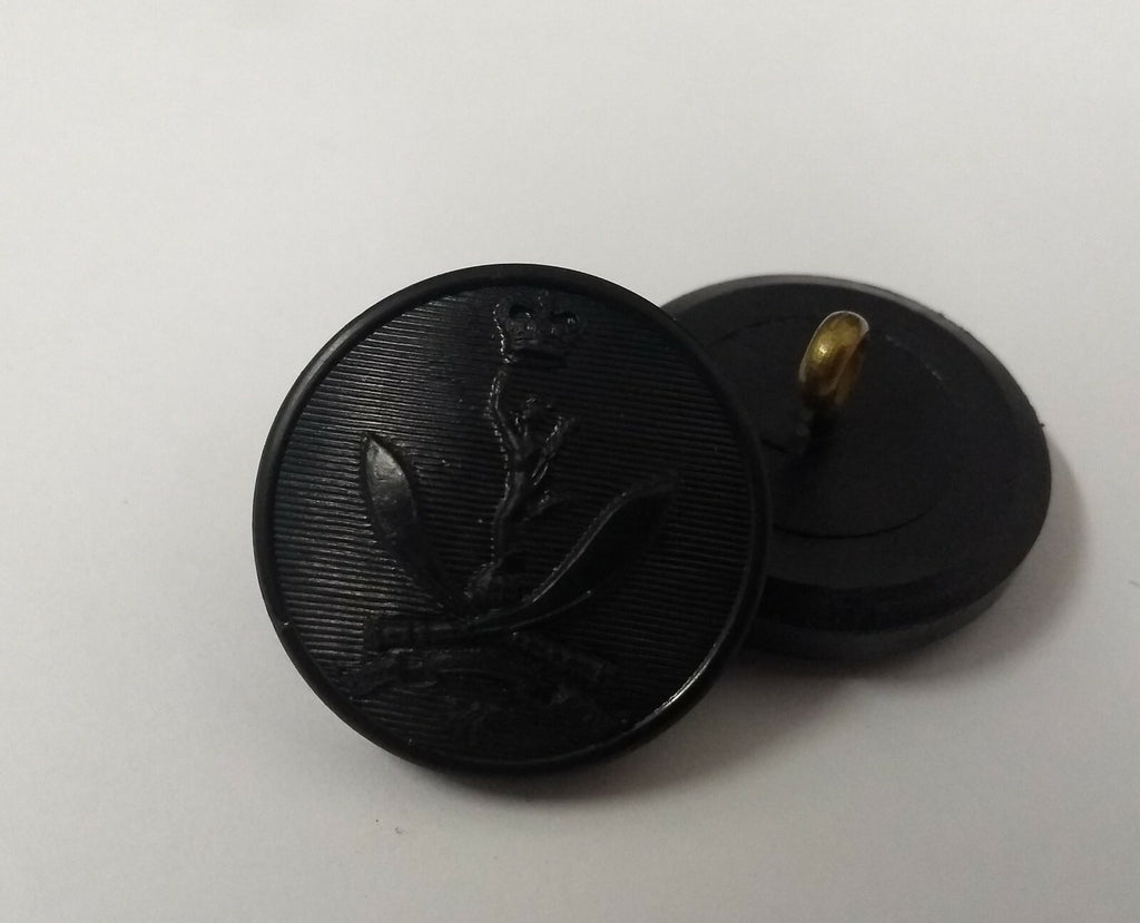 Genuine British Army Queens Gurkha (Signals) Issue Dress Black 40L Buttons - x10