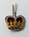 Genuine Vintage British Issue St Edwards Crown Metal Badge Major Rank