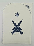 Royal Navy Missileman one Star Blue On White Printed Branch Specialisation Patch