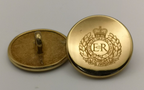 Blazer Buttons with Royal Engineers Insignia Flat 22L Gold Coloured x8