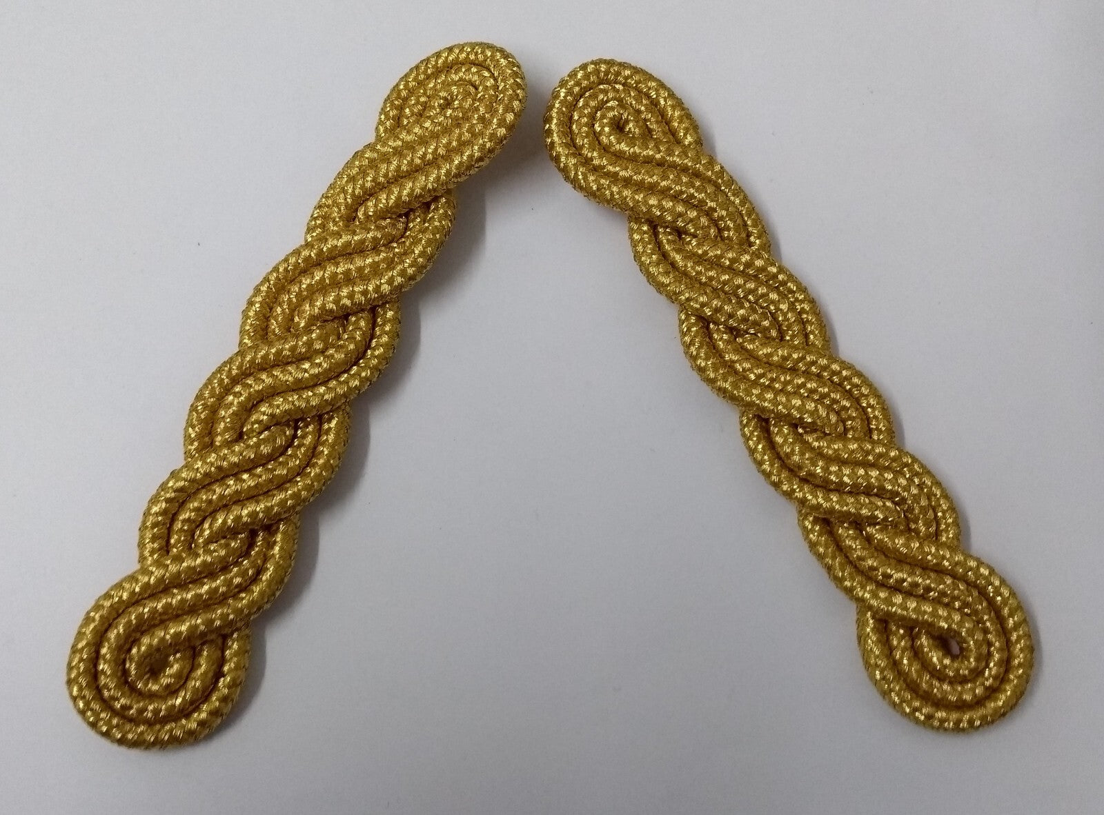 Gold Cords Shoulder British Made Army Issue no Rank Insignia Ceremonial