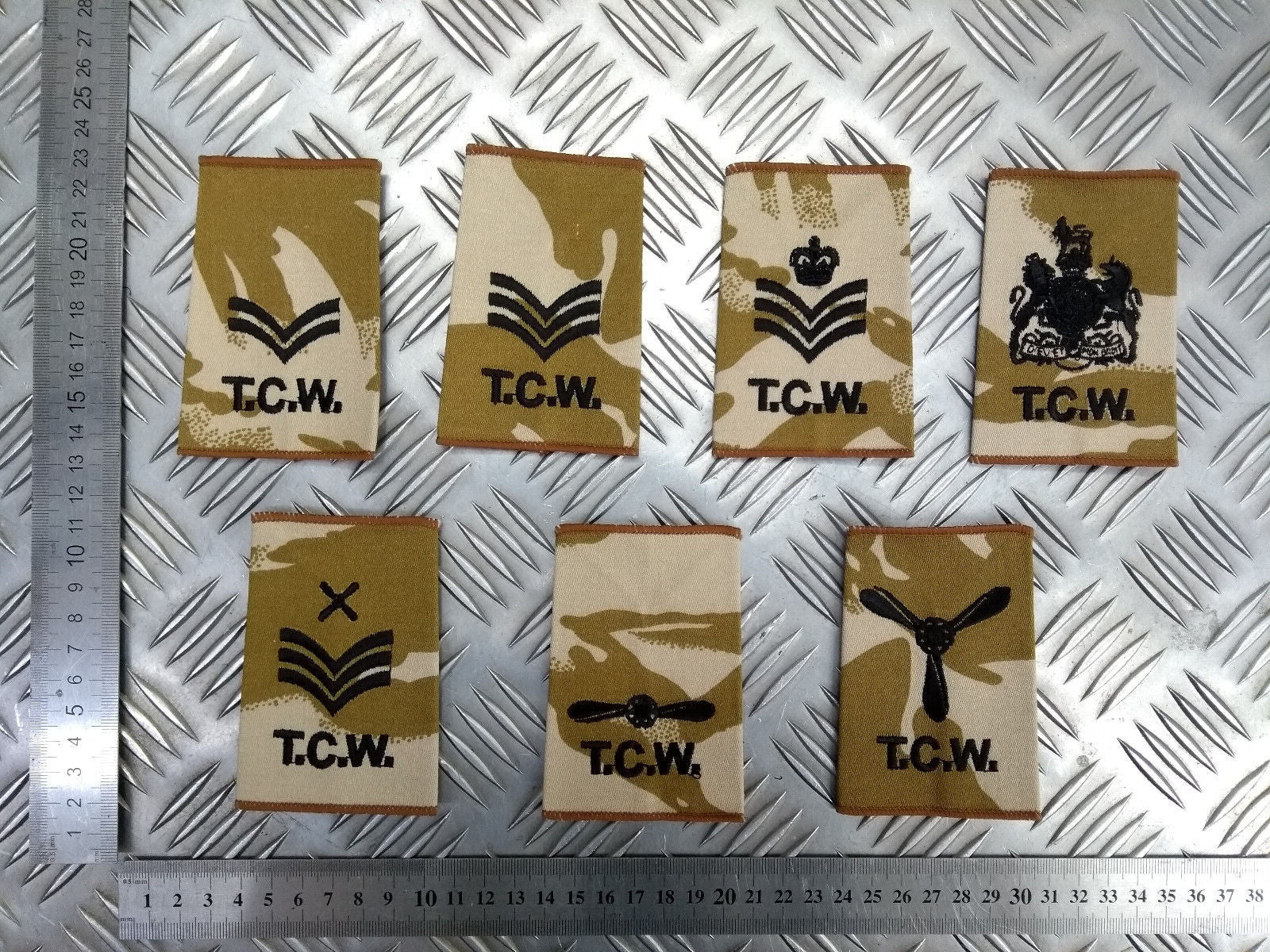 Tactical Communications Wing Desert Camo RAF Royal Air Force Epaulette / Tab Slide