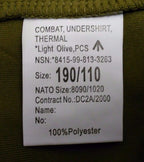 Army Fleece PCS British Light Olive Thermal Under Shirt / Fleece Asst Sizes Used