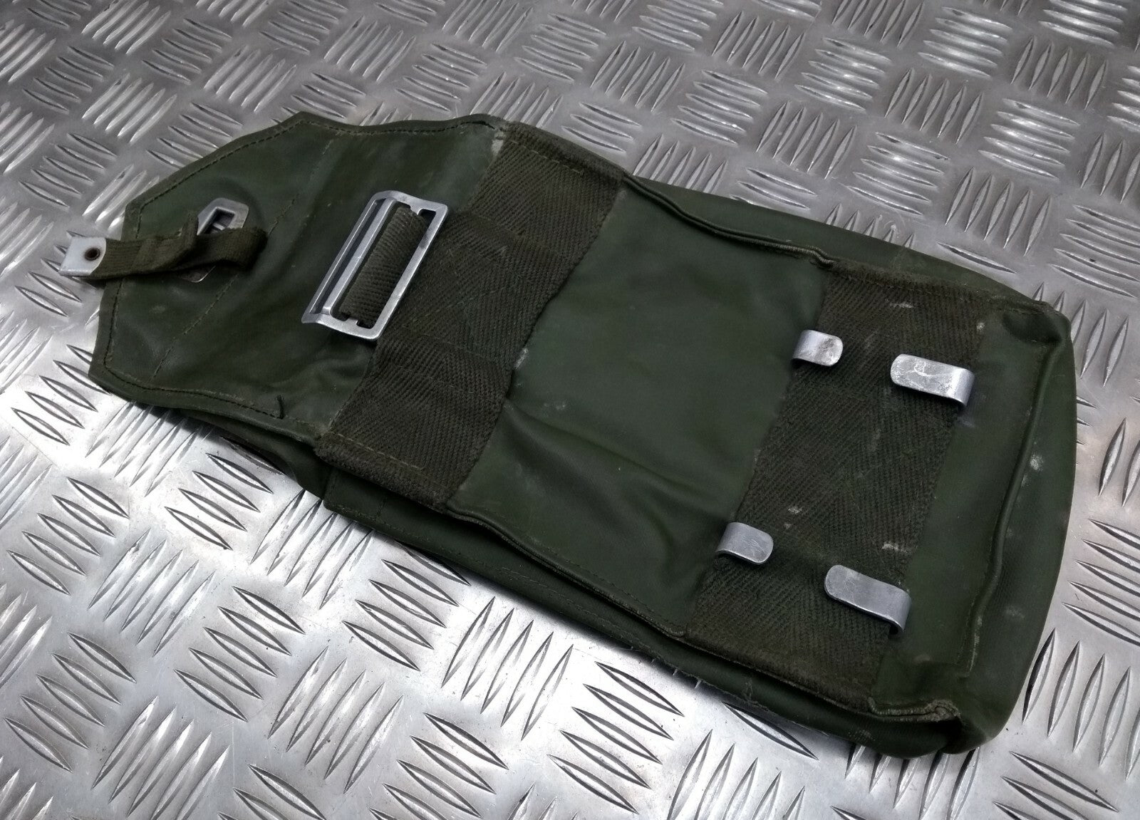 Genuine Vintage Swedish Green Vinyl PVC Side Utility Ammo Pouch MATT2