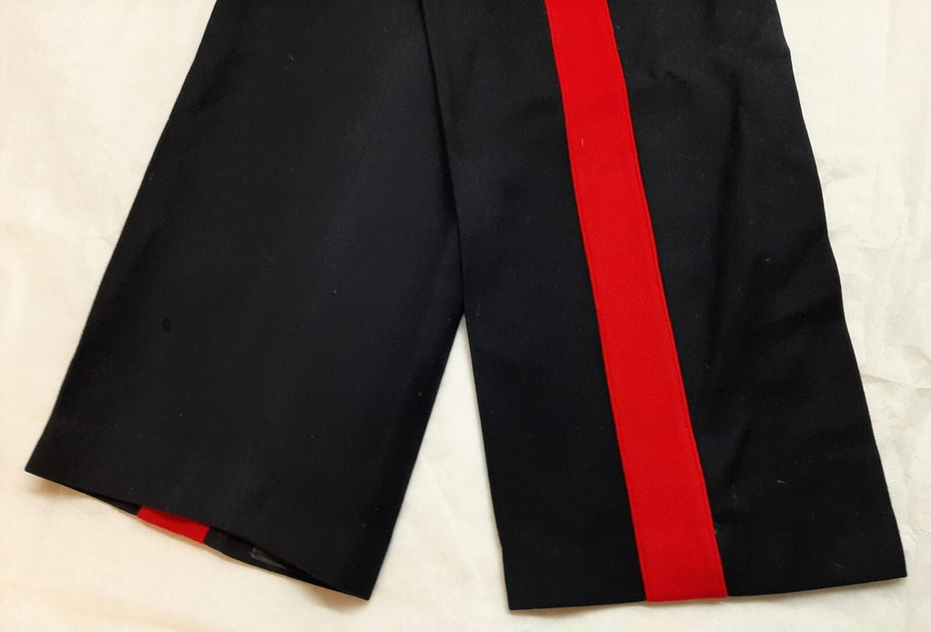 Vintage No1 Trousers British Army Red Stripe Blues Other Ranks 1966 Faulty