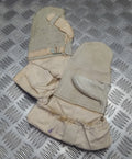 Vintage Arctic Mitts British Army issue Canvas & Chrome Leather & Trigger Finger