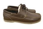 Deck Boat Loafers Shoes Brown Soft Leather Lace Up Genuine British Army - NEW