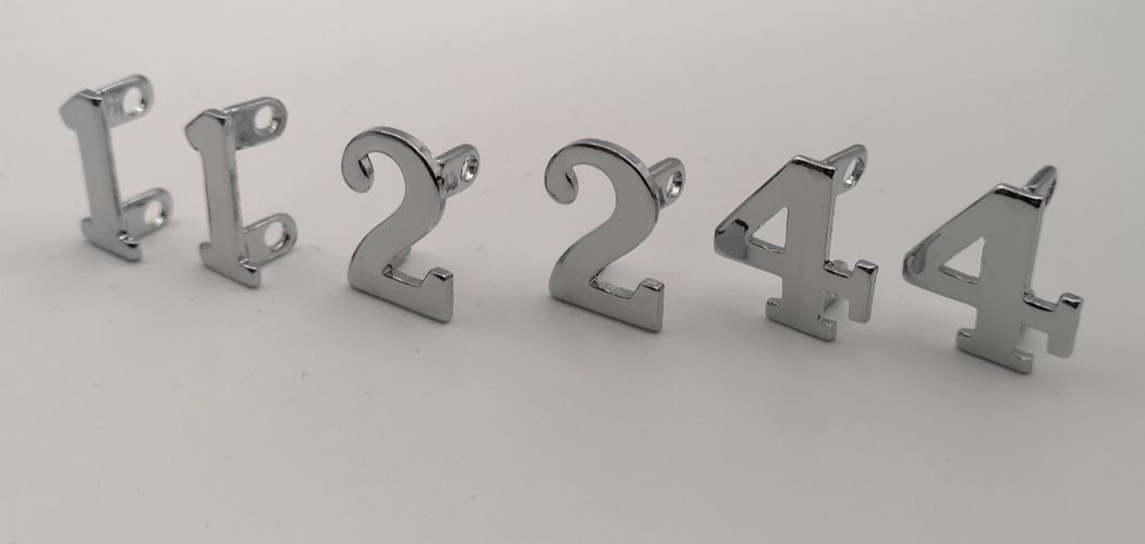 Shoulder & Collar Numbers 1  2  4 Pair Each