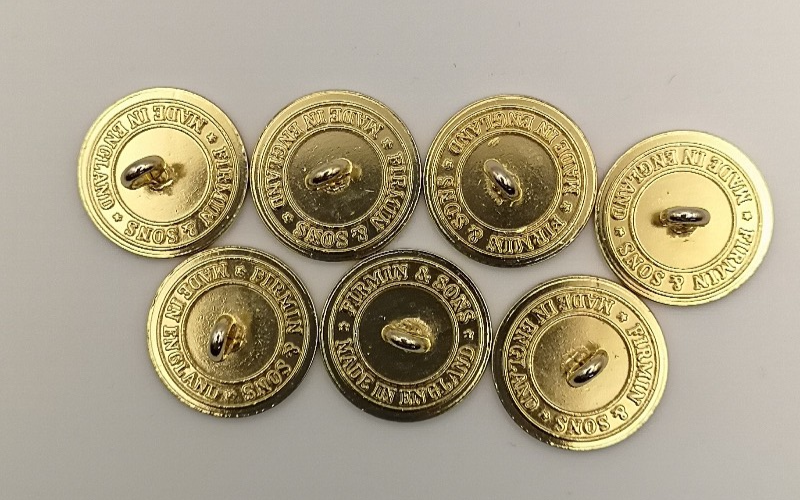 Royal Dragoon Guards RDG Flat British Army No1 Jacket Buttons Set of 7
