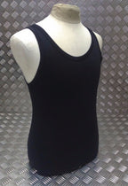 100% Cotton Military Black Sleeveless Vest Singlet Tank Top All Sizes - NEW