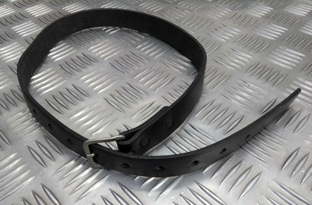 Genuine British Made Issue 1" Black Leather Utility Aux Strap
