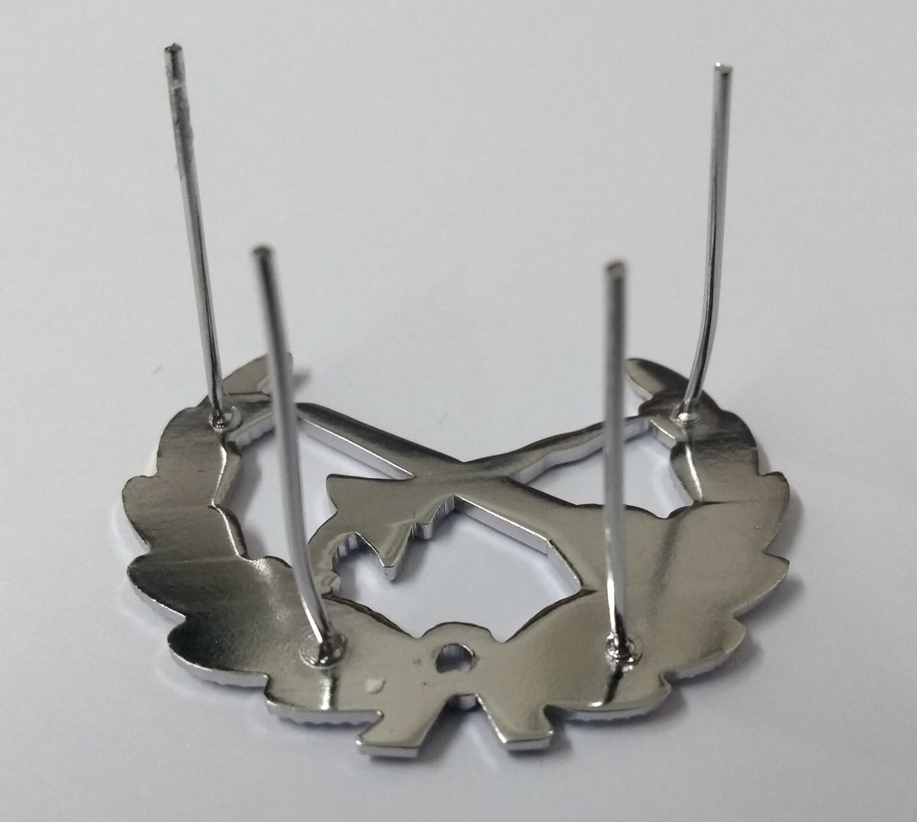 Indonesian Kris Keris Insignia Chrome Hat Badge