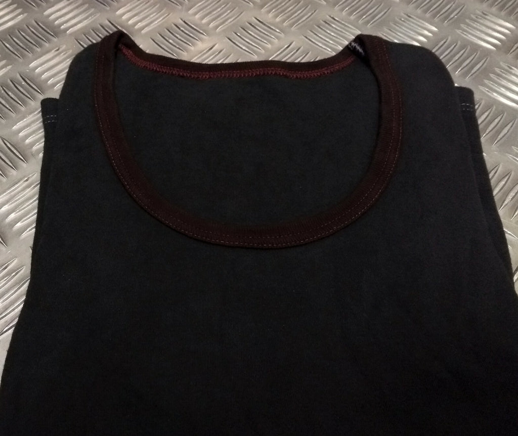 Genuine British Issue PTI Training overdyed long Vest With Maroon Trim