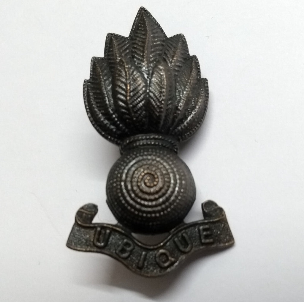 Royal Engineers Collar Dogs "Ubique" RE Metal Badges No Split Pins