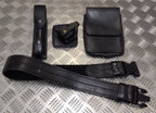 Black PWL Leather 4 piece Duty Belt and Pouches Set