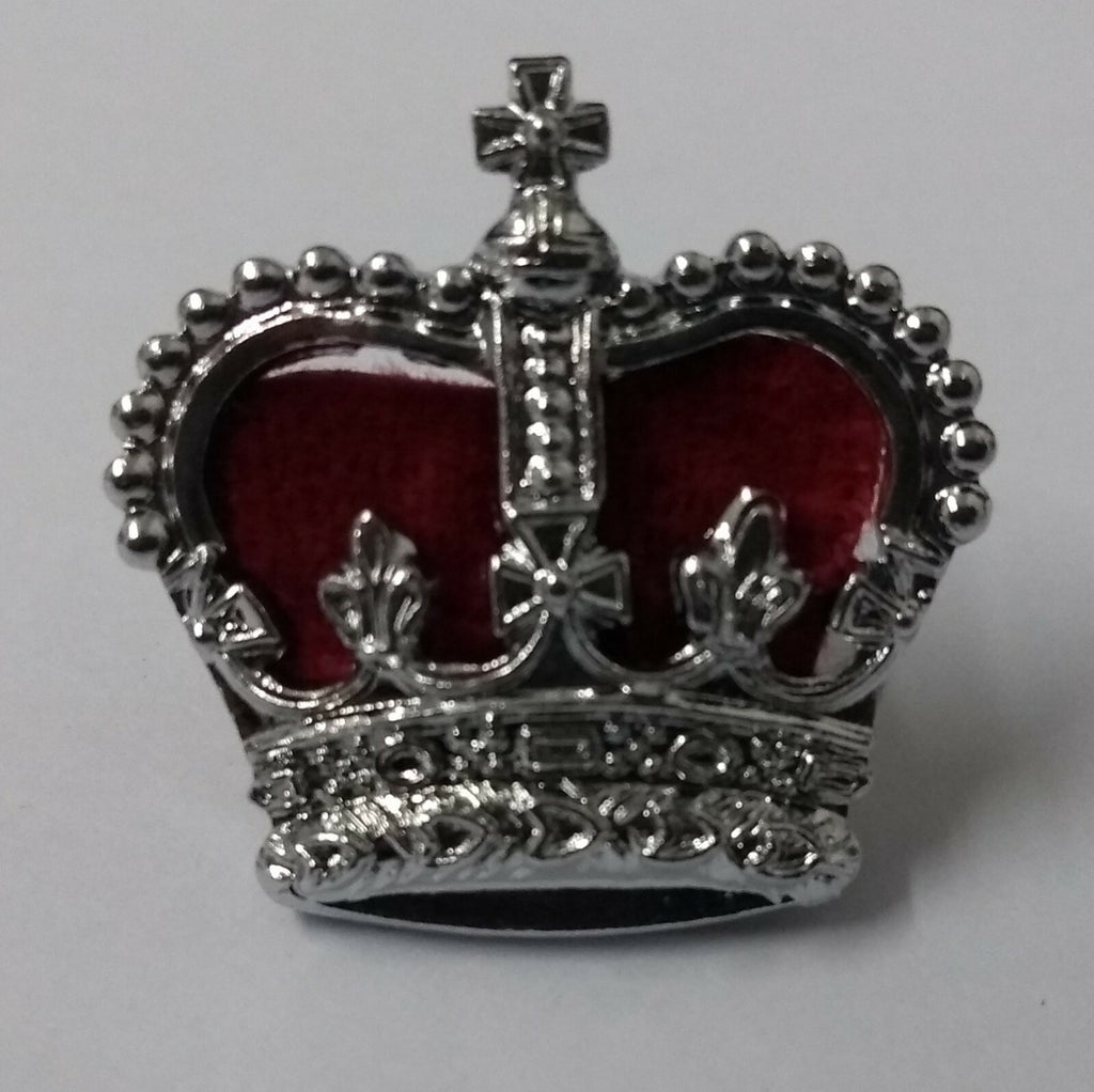 Officers Rank Crown Made In England Two Prong Fixings