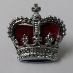 Officers Rank Crown Made In England Two Prong Fixings