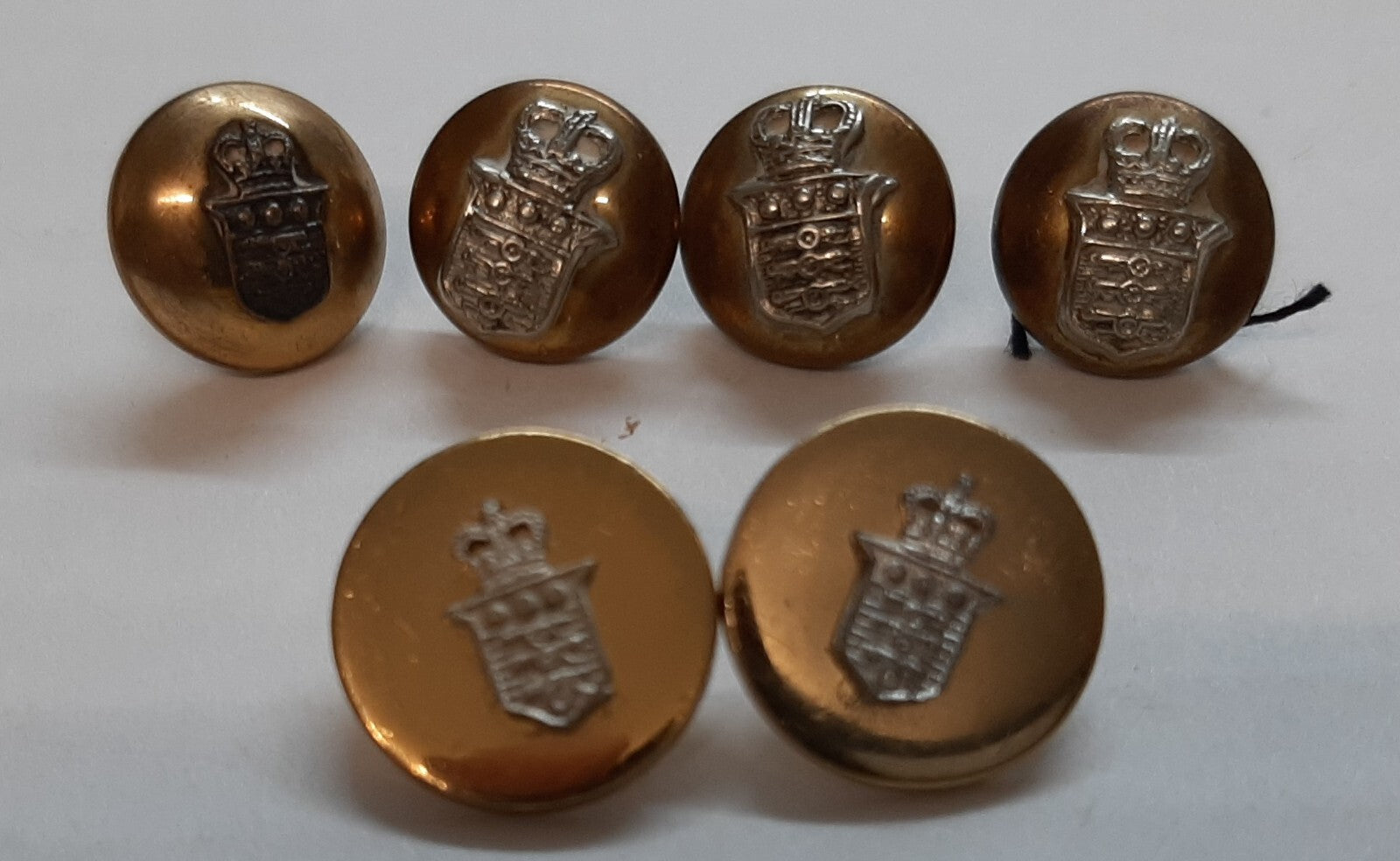 RAOC Army Buttons British Royal Ordnance Corps Assorted Small Size x 6